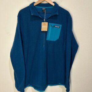 Patagonia R1 Air Zip Neck Men’s XL Lagom Blue – Grid Fleece – Lightweight – NWT